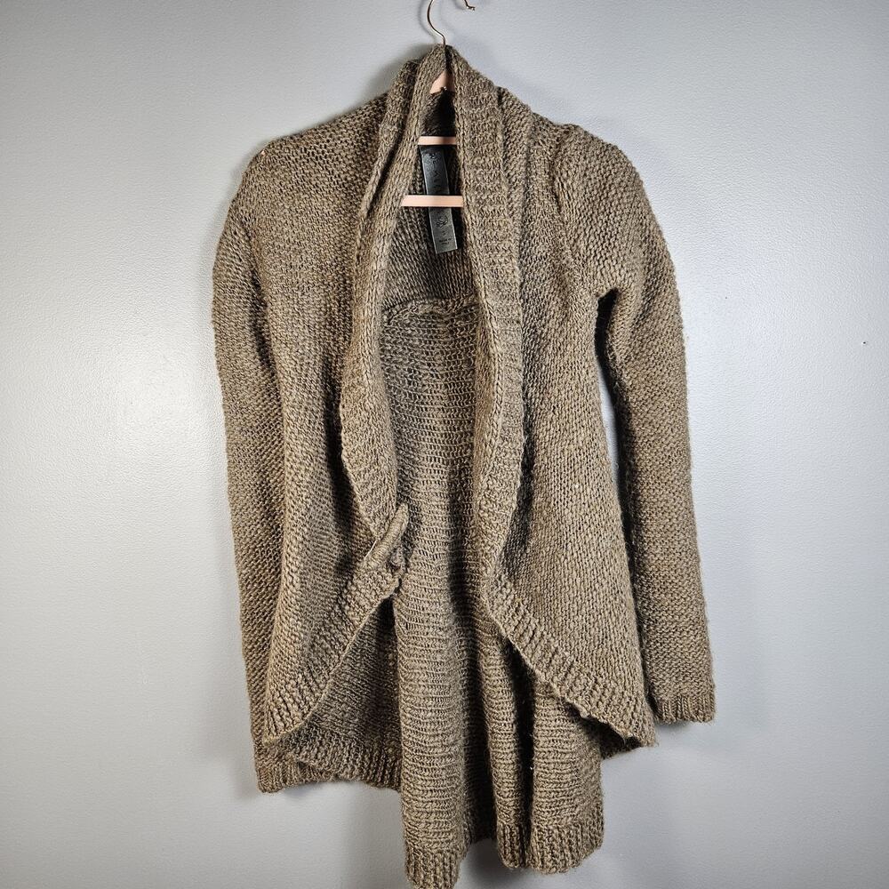 Elsamanda Anthropologie Cardigan‎ Sweater Women's Wool Alpaca Blend Loose Knit